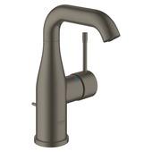 GROHE wastafelkraan Essence M-size met hendel en waste Hard Graphite