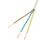 Handson Stroomkabel PVC Rond 3 x 1 mm² 10 Meter Wit