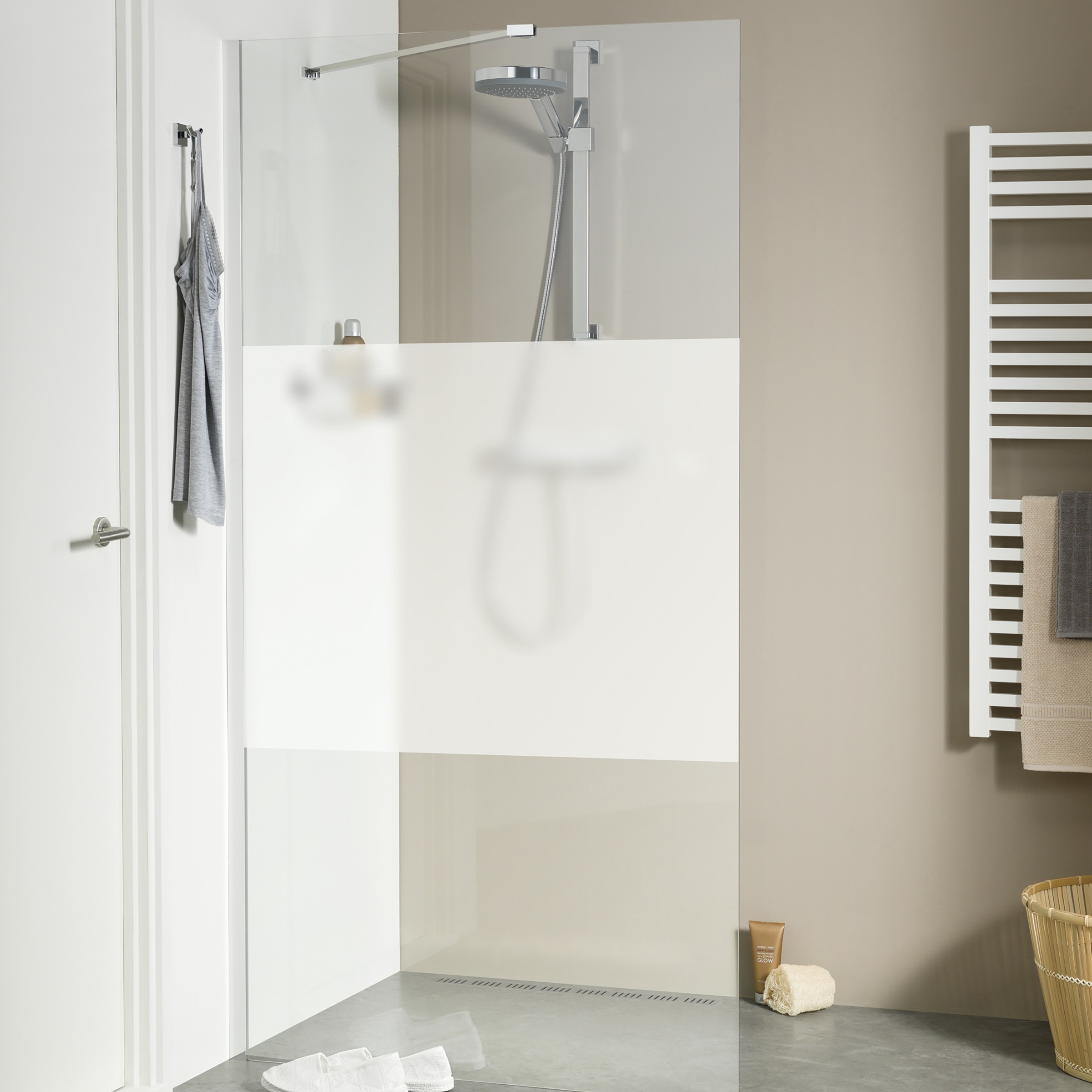 Sealskin Get Wet Inloopdouche Style 138X195 Cm Met Gesatineerde Band sealskin kopen in de aanbieding