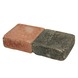 Trommelsteen rood/zwart 15x15x6 cm per laag