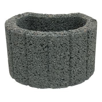 GAMMA Bloembak Beton Rond Antraciet 28x35x20 cm kopen? | bloemen-planten-potten