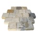 Trommelsteen 10x10x4cm pallet geel met grijs