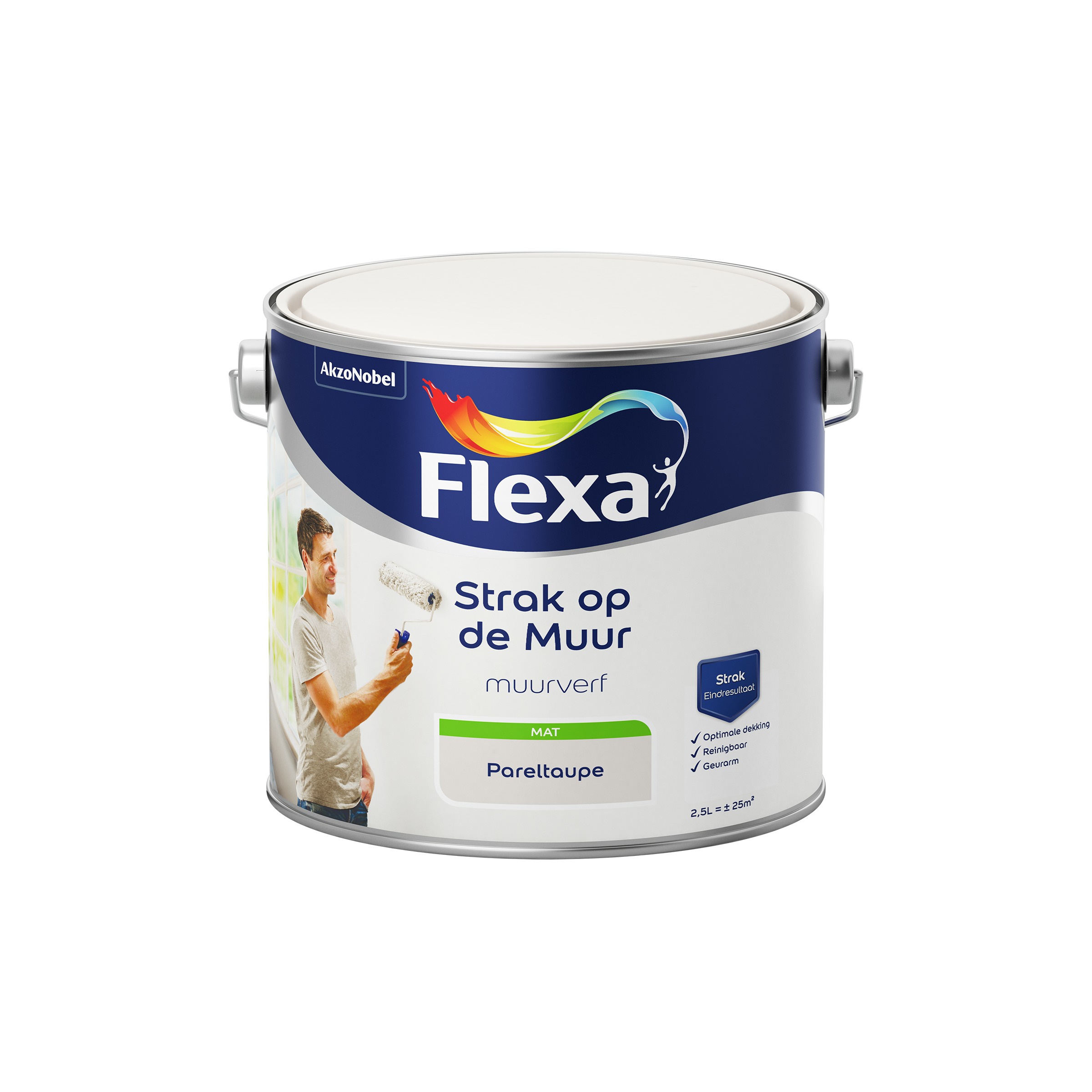 Flexa Strak Op De Muur Pareltaupe Mat 25 Liter flexa kopen in de aanbieding