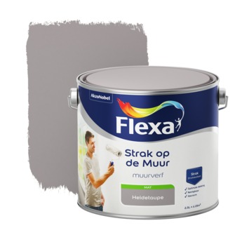 Flexa Strak op de muur heidetaupe mat 2,5 liter