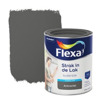 Heerlijk long pint GAMMA | Flexa Strak in de lak voor buiten antraciet zijdeglans 750 ml  kopen? | buitenlak