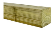 Tuinpaal vierkant grenen ca. 6,8 x 6,8 cm, lengte ca. 270 cm