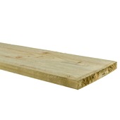 Tuinplank grenen hout ruw 1,6 x 14 x 360 cm