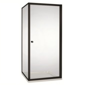 Atlantic douchecabine Roan met draaideur zilver hoek 90 x 90 x 190 cm