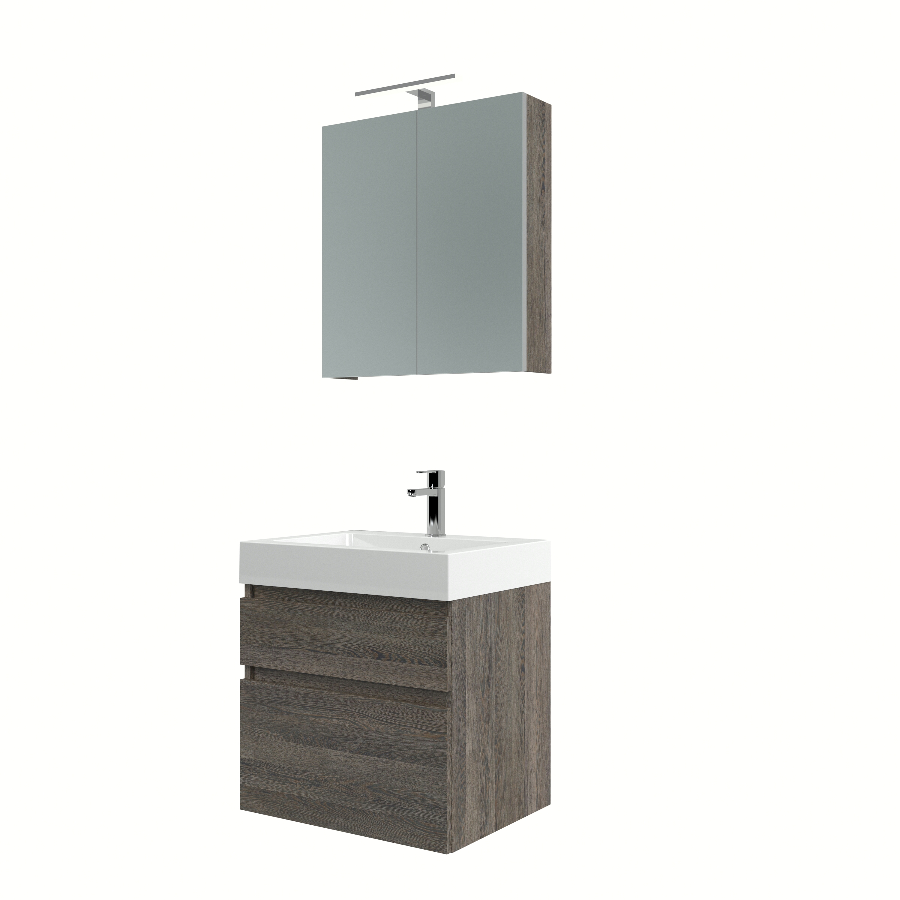 Bruynzeel Monta Badmeubelset Met Spiegelkast Wenge 60 bruynzeel kopen in de aanbieding