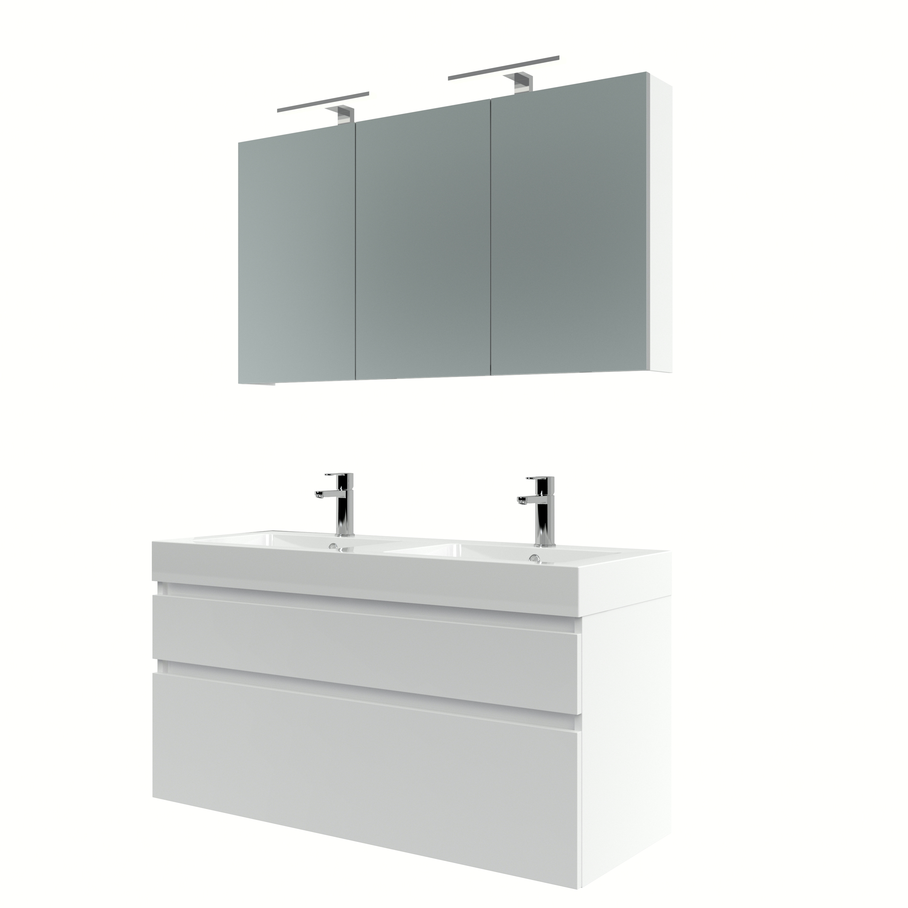 Bruynzeel Monta Badmeubelset Met Spiegelkast Hoogglans Wit 120 bruynzeel kopen in de aanbieding