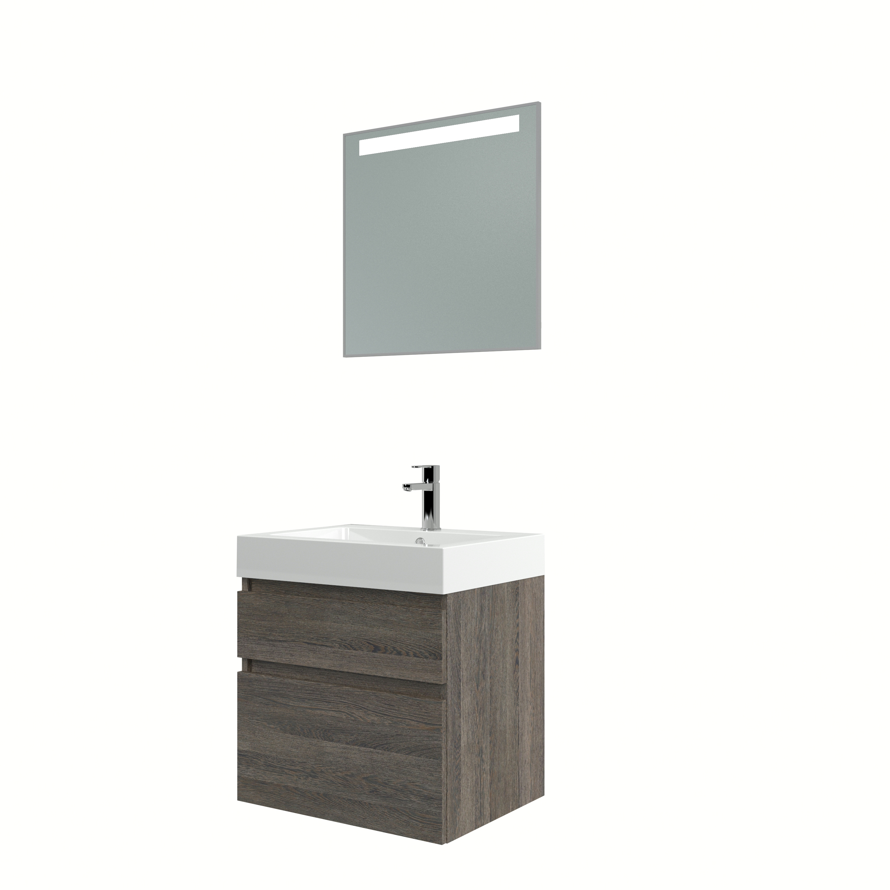 Bruynzeel Monta Badmeubelset Met Spiegel Wenge 60 bruynzeel kopen in de aanbieding