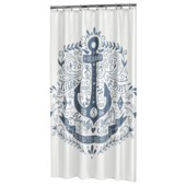 Sealskin Douchegordijn Anchor Blauw 180x200 cm