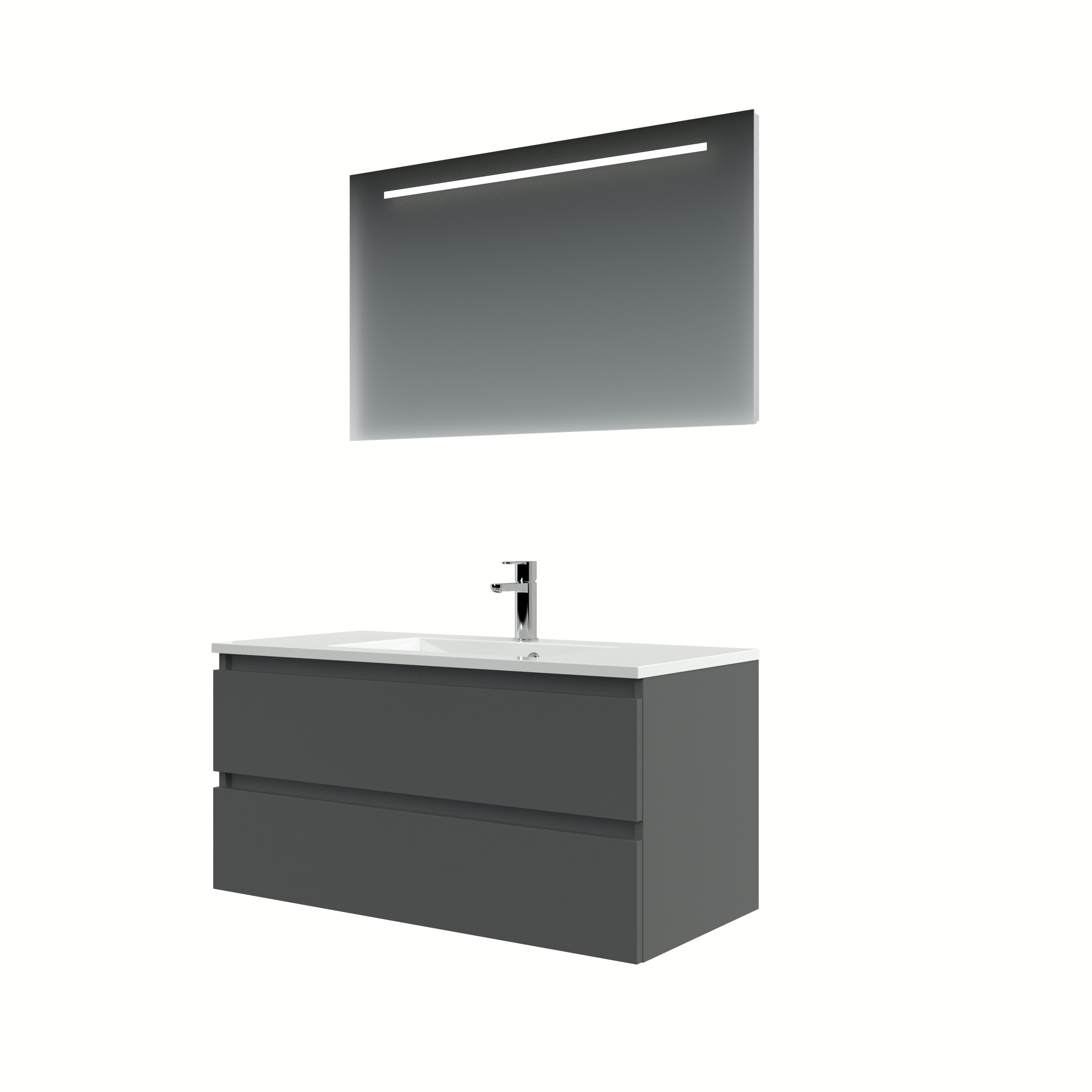 Bruynzeel Cadiza Badmeubelset Spiegel 100 Grafiet bruynzeel kopen in de aanbieding