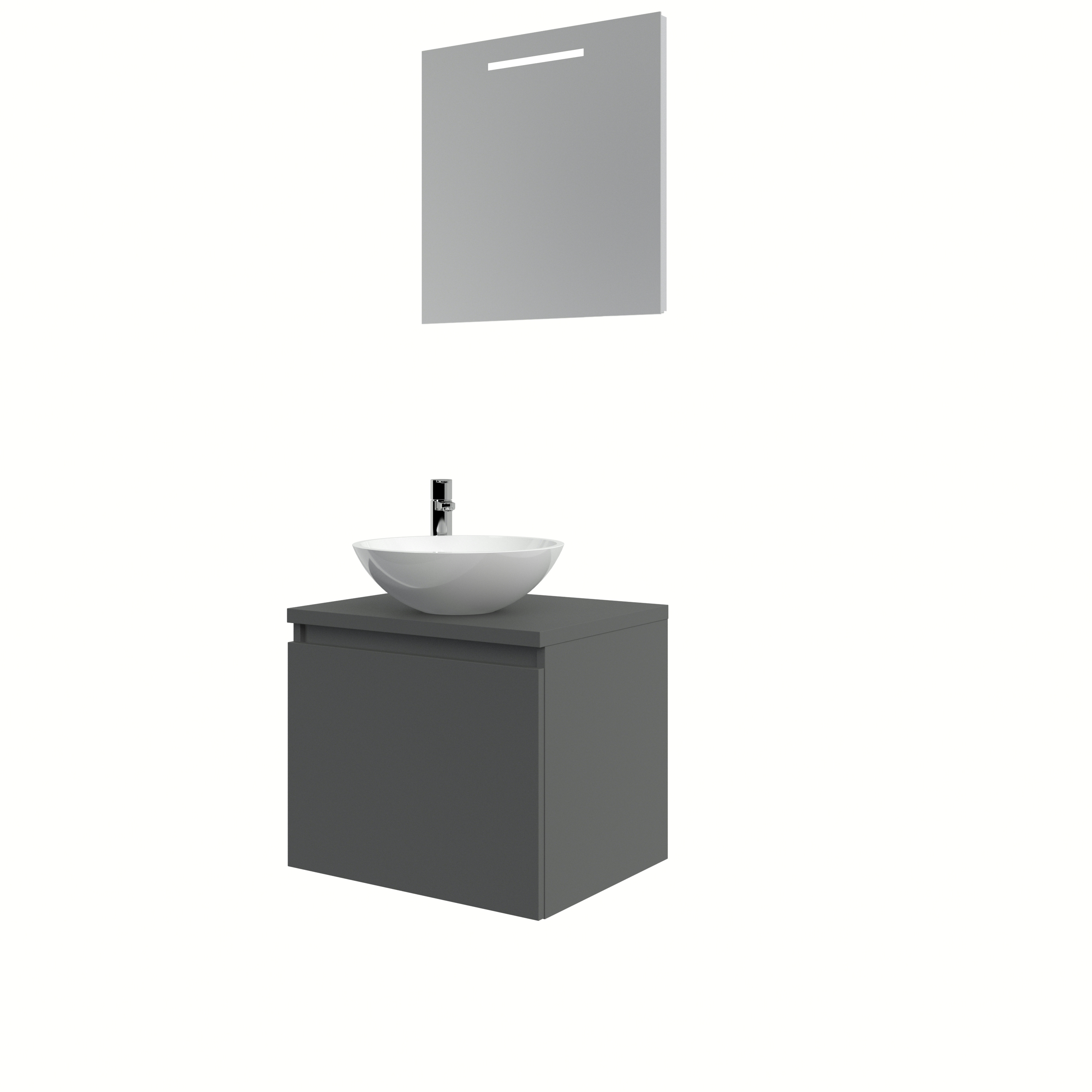 Bruynzeel Nerano Badmeubelset Spiegel 60 Grafiet bruynzeel kopen in de aanbieding
