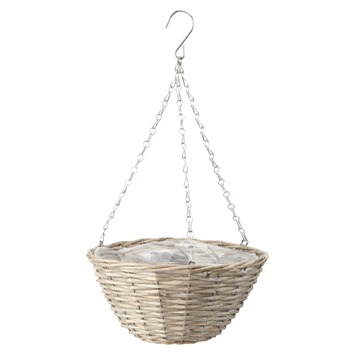 Continu geluk evenaar GAMMA | Plantenhanger Grijs Rotan Ø30x15 cm kopen? | bloemen-planten-potten