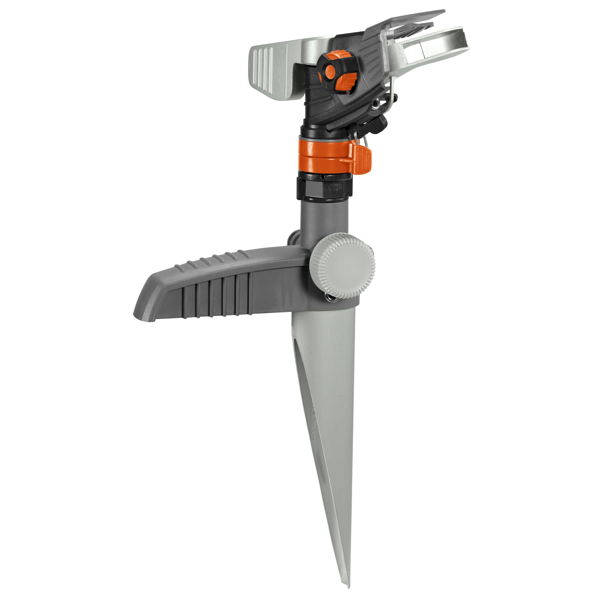 Gardena Pulserende Sector En Cirkelsproeier Premium Metaal Grijs Met Oranje 44X175X87 gardena kopen in de aanbieding