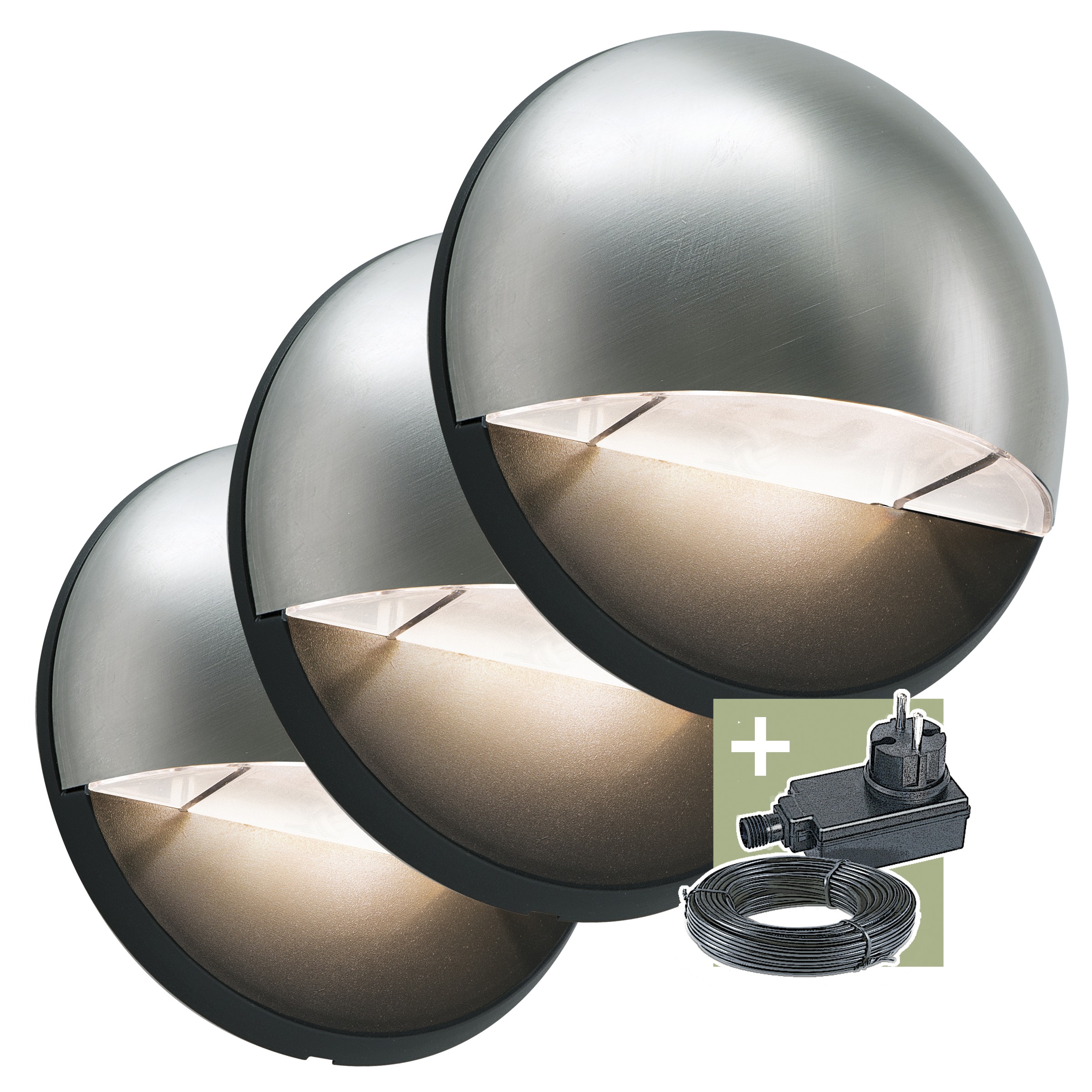 Ludeco Buitenlamp Aron Startersset Grijs 3 Stuks ludeco kopen in de aanbieding