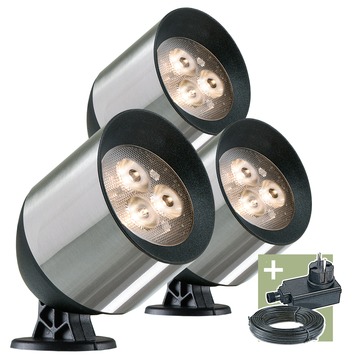 Voor u kousen Schurend GAMMA | Ludeco tuinspot Joren startersset RVS 3 stuks kopen? |  led-buitenverlichting