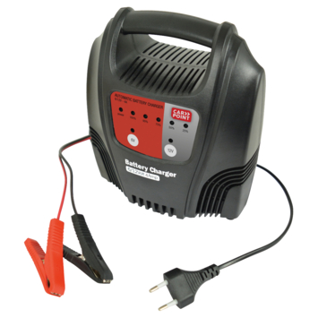 FERM Chargeur de batterie / démarreur pour voiture - 6V / 12V - Max. 75Ah - 5A, avec câbles de