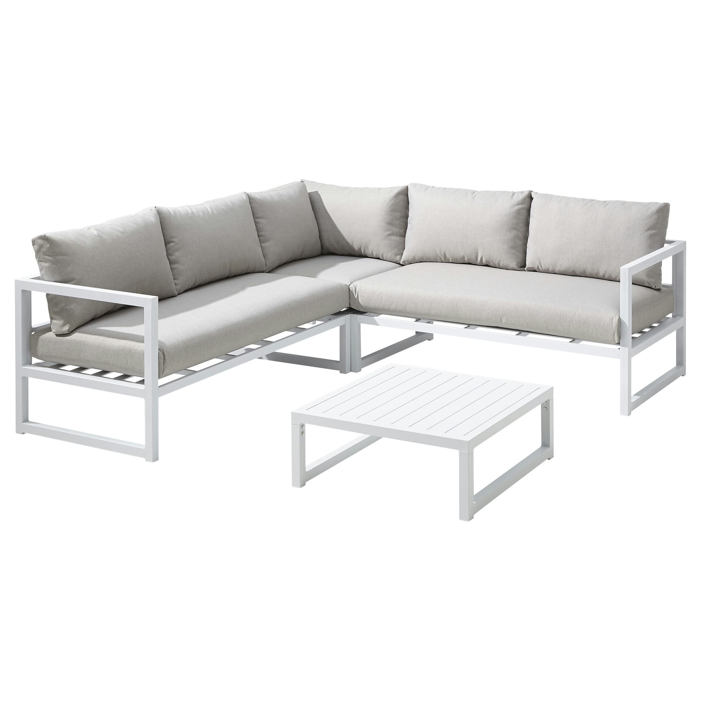 Wakefield Loungeset Chelva Wit Aluminium wakefield kopen in de aanbieding