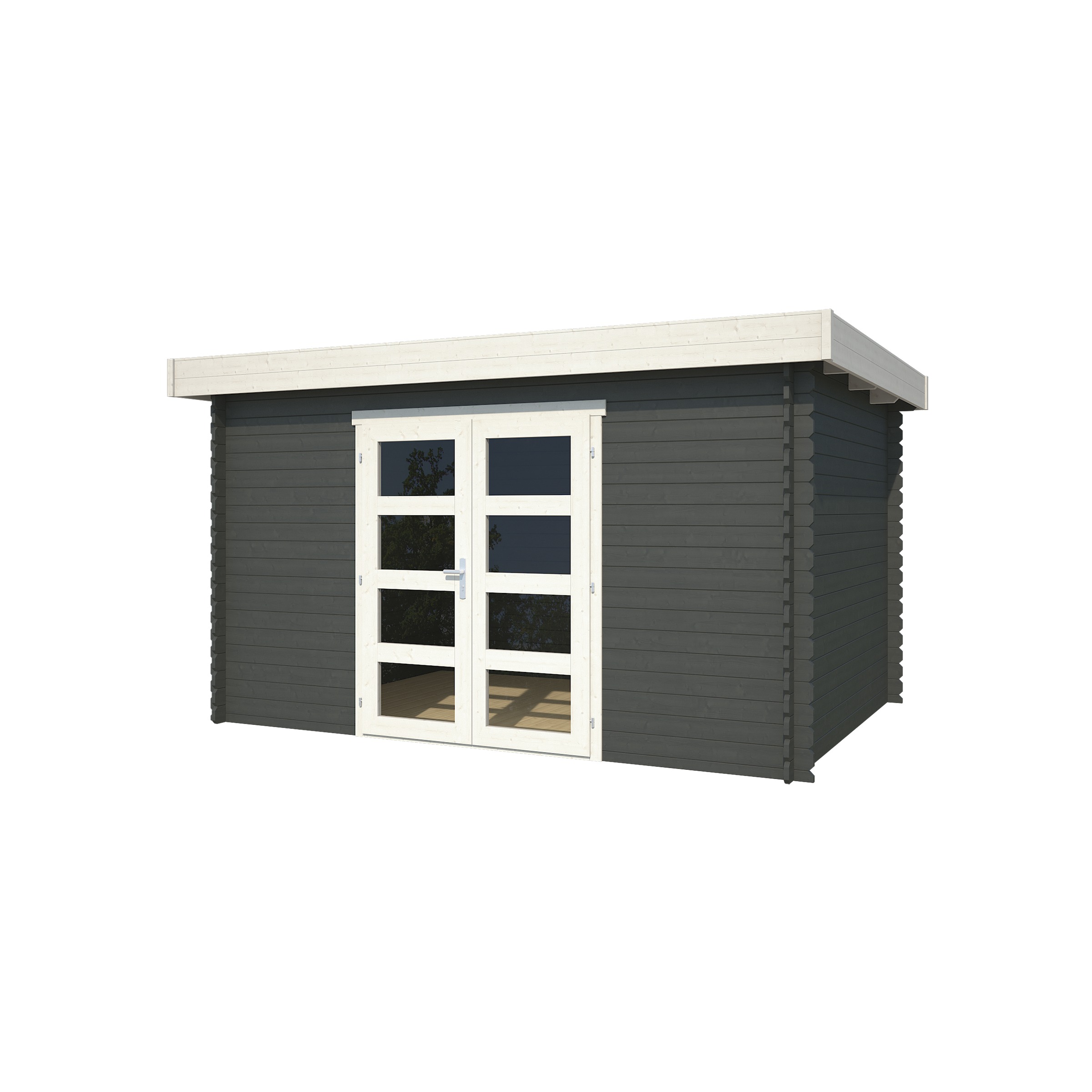 Tuinhuis Mikkel Gecoat Hout Antraciet 315X420 huismerk kopen in de aanbieding