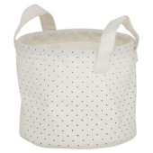 Sealskin Dots mandje ecru rond textiel