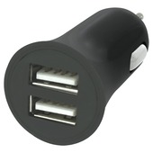 Q-Link Autolader 12V met 2 USB-A zwart