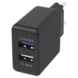 Q-Link stekkers 230V 2 USB zwart