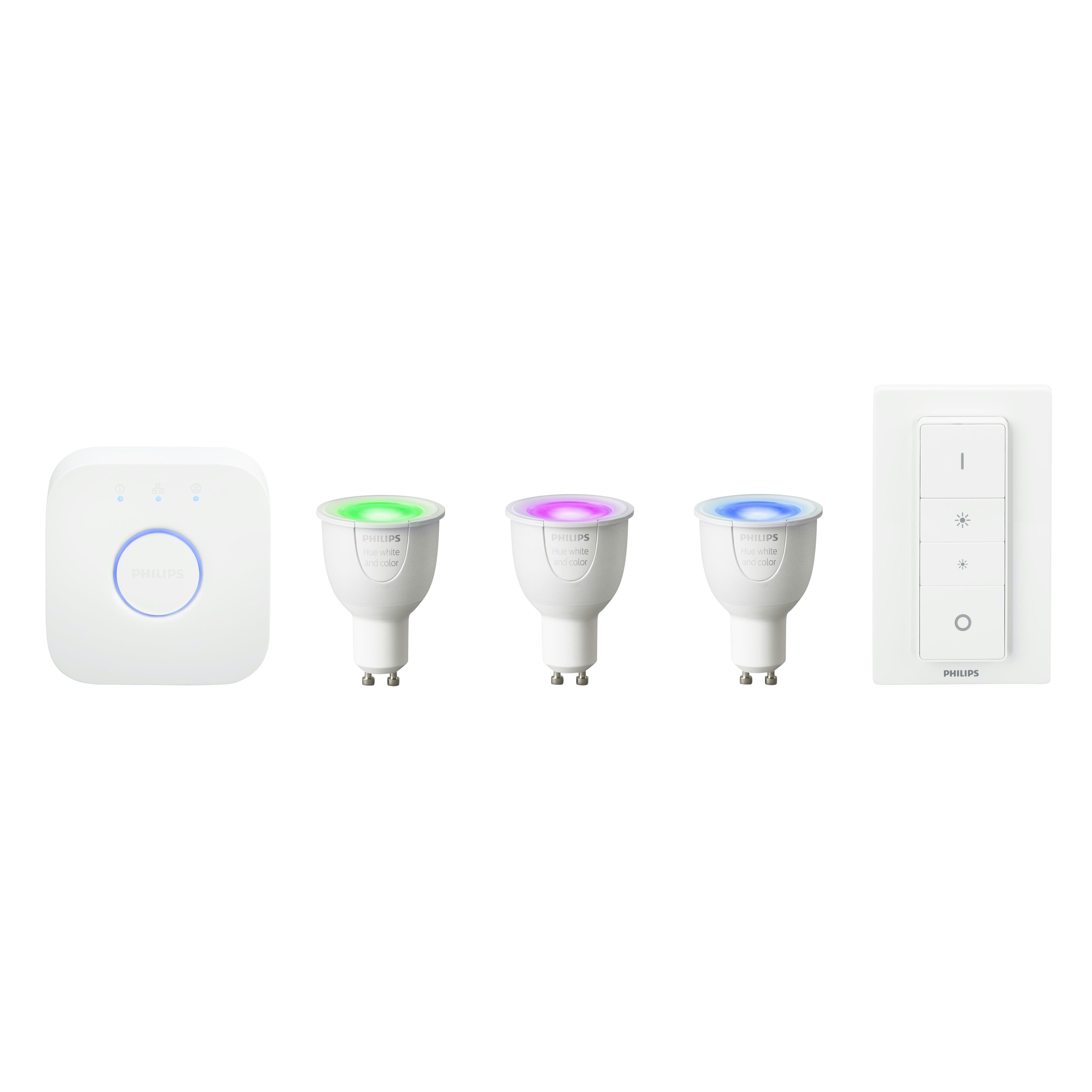 Philips Hue Color Starterset Gu10 philips hue kopen in de aanbieding