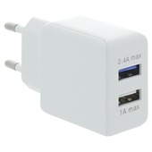 Q-Link stekkers 230V 2 USB wit