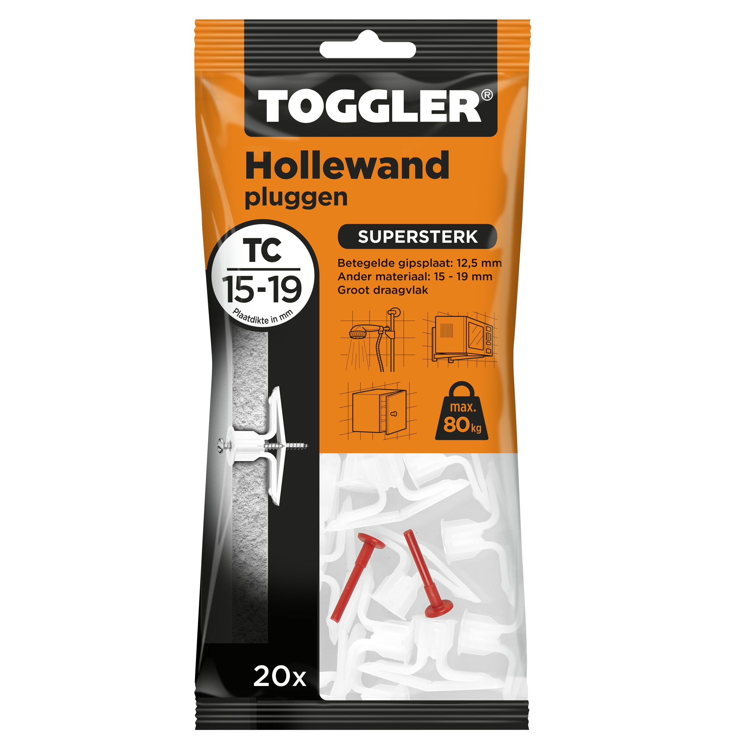 Toggler Hollewandplug Tc 20 16 19 Mm 20 Stuks toggler kopen in de aanbieding