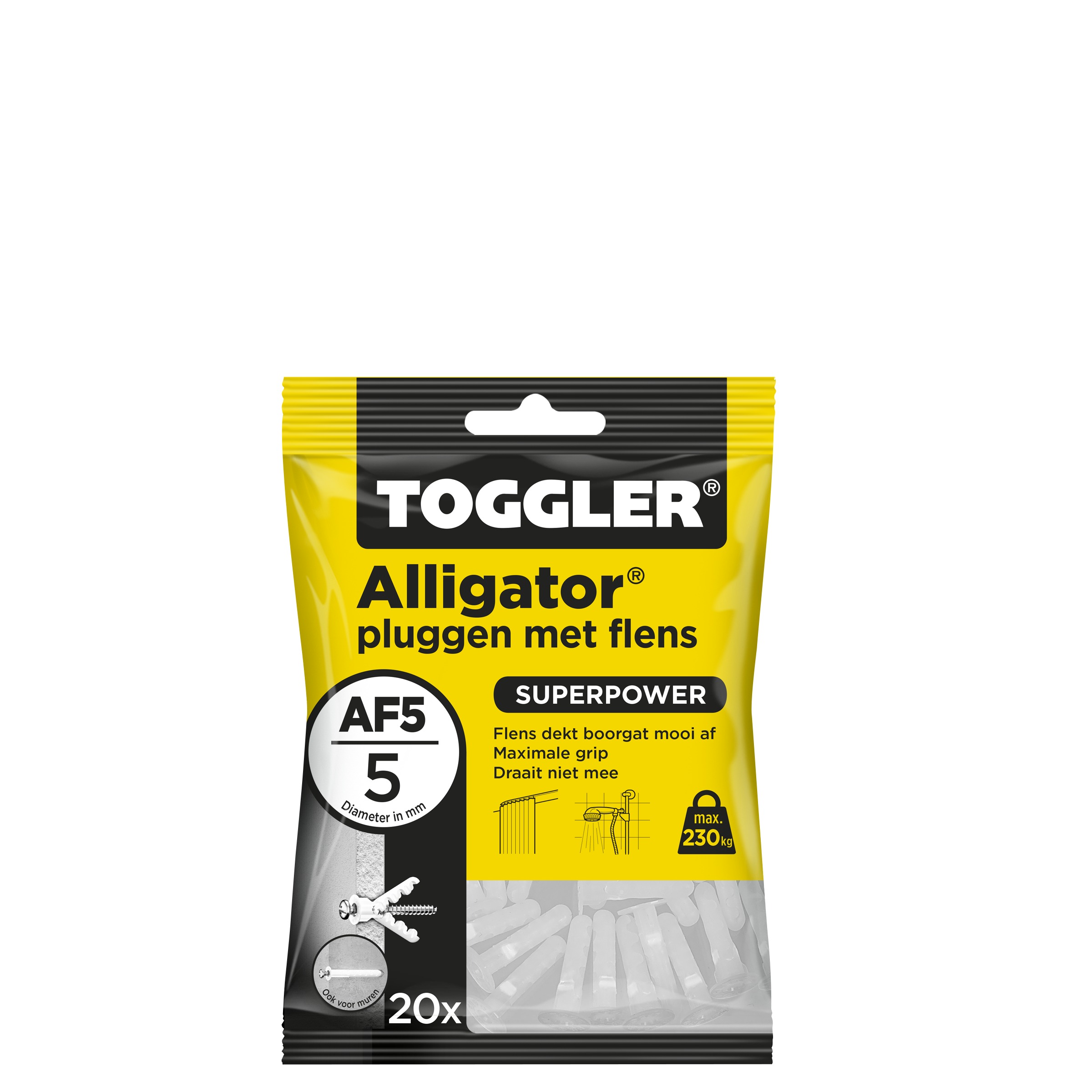 Toggler Alligatorplug Af5 5 Mm 20 Stuks toggler kopen in de aanbieding