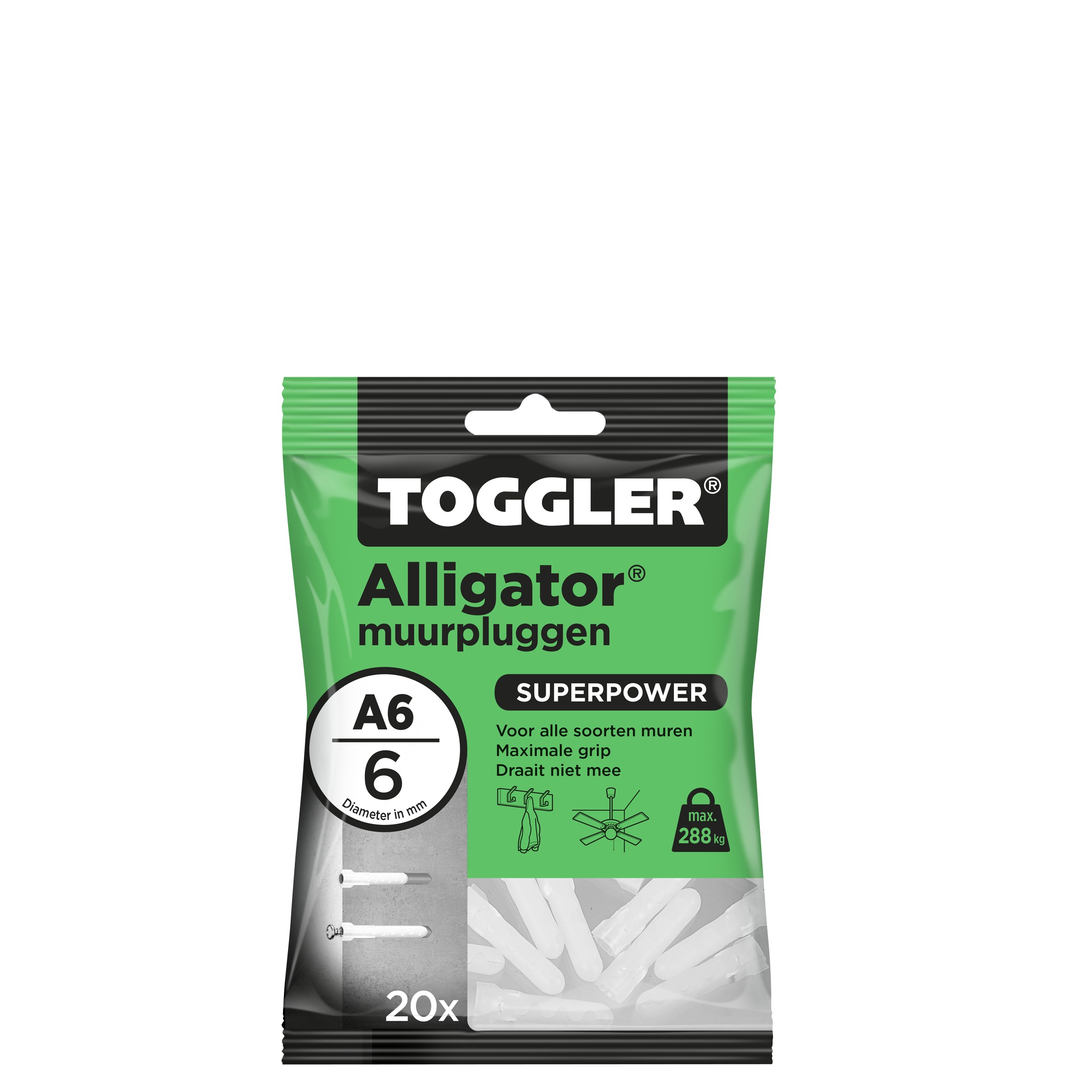 Toggler Alligatorplug A6 6 Mm 20 Stuks toggler kopen in de aanbieding