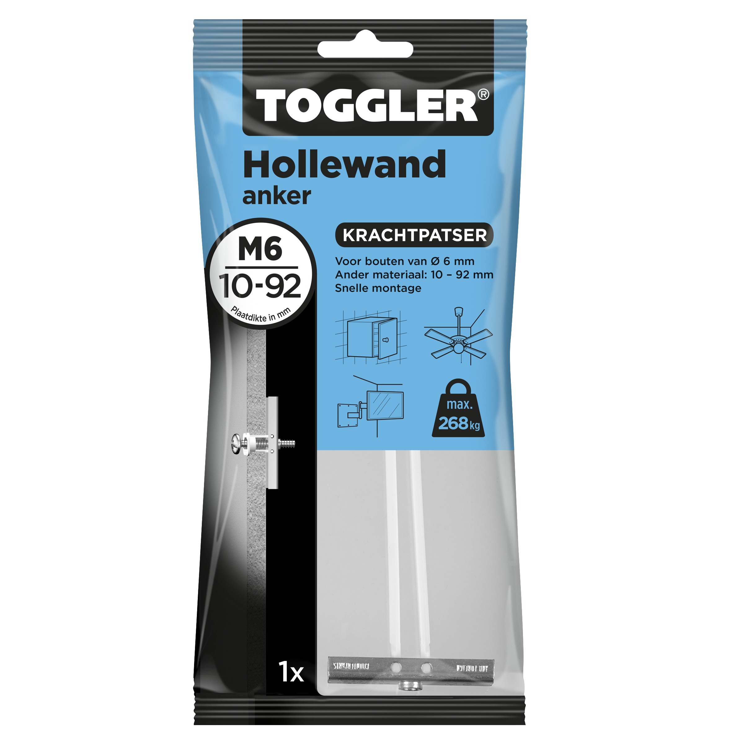 Toggler Hollewandanker M6 toggler kopen in de aanbieding