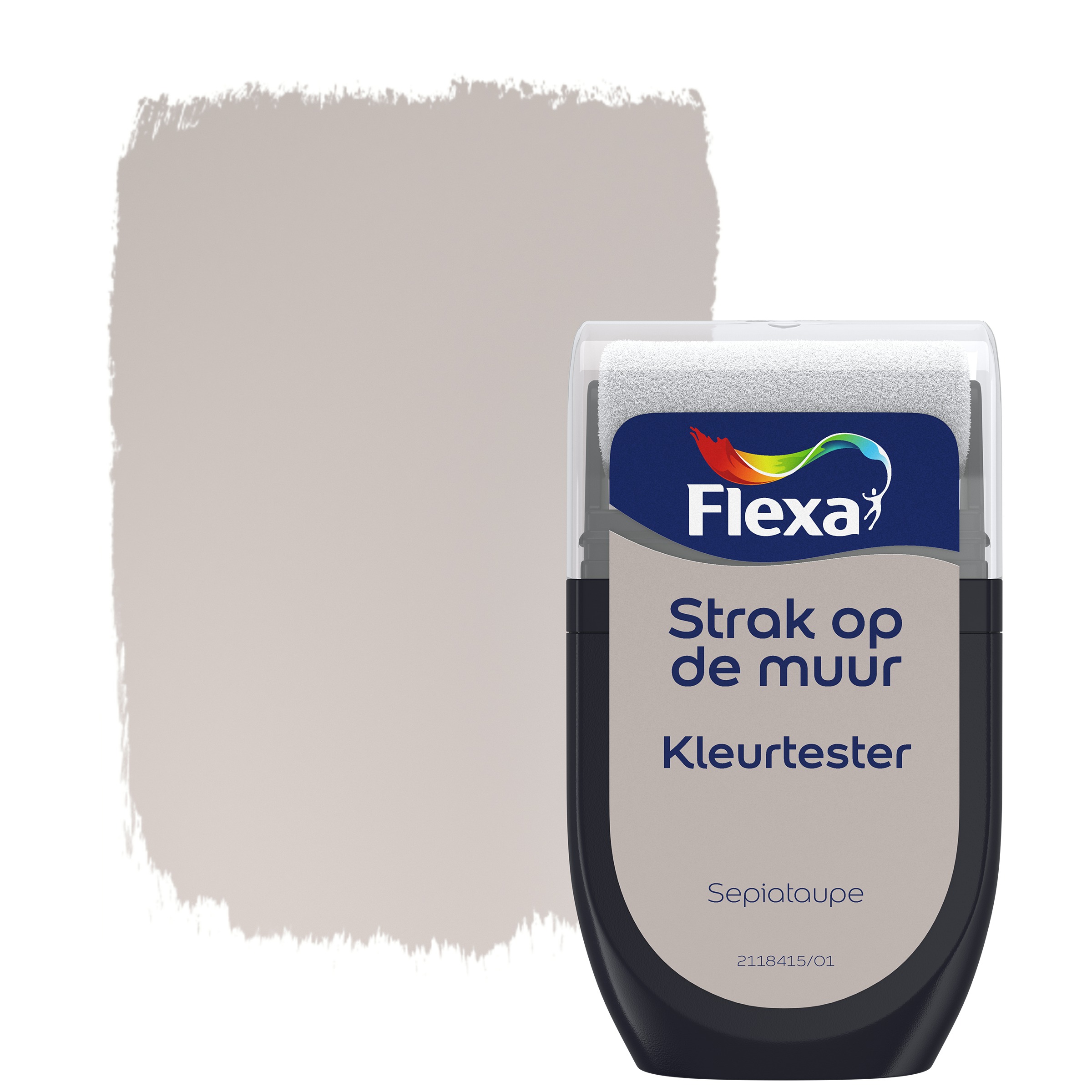 Flexa Strak Op De Muur Kleurtester Sepiataupe flexa kopen in de aanbieding