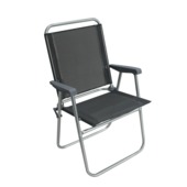 Klapstoel aluminium/textileen antraciet 57 x 54 x 92 cm