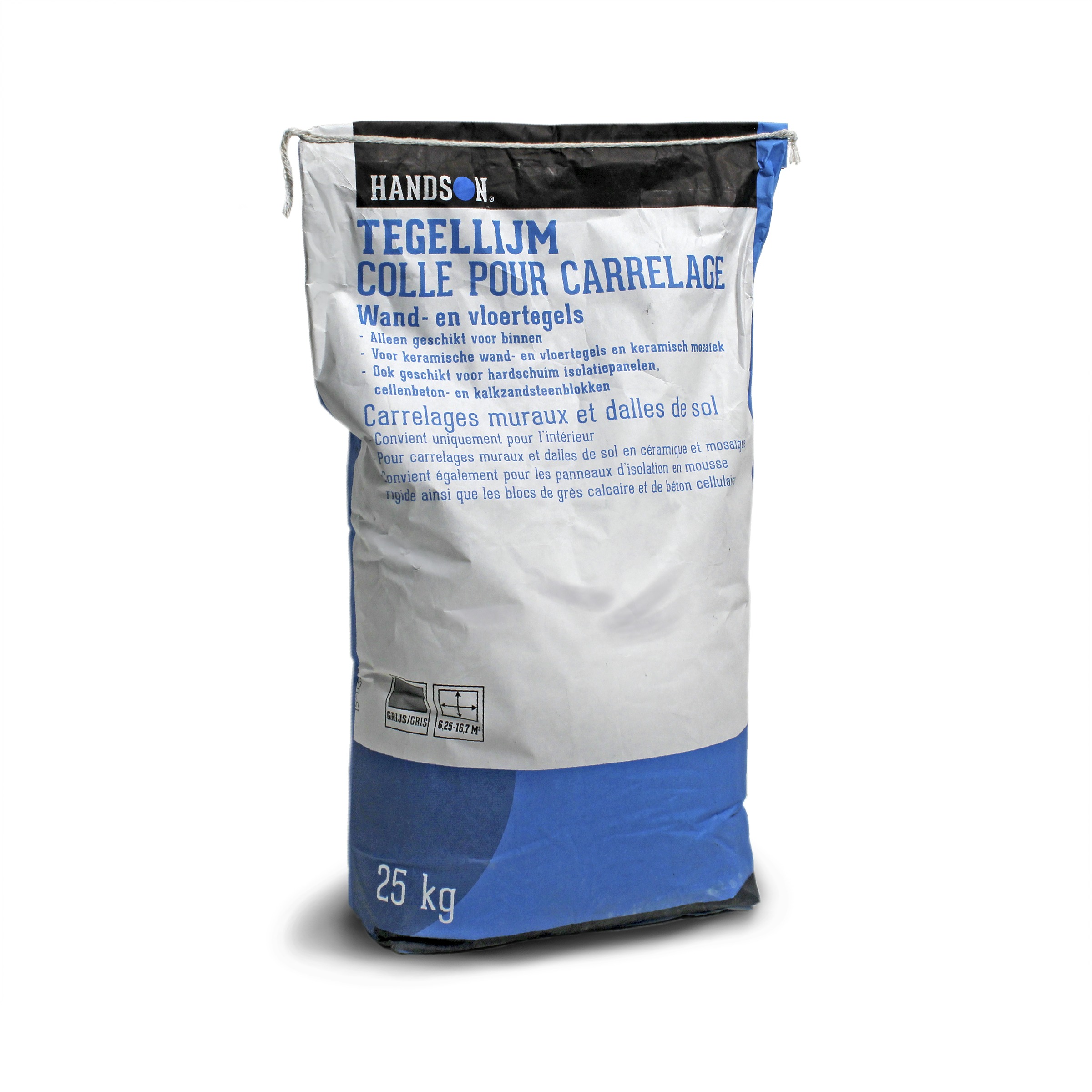 Handson Tegellijm Grijs 25Kg handson kopen in de aanbieding