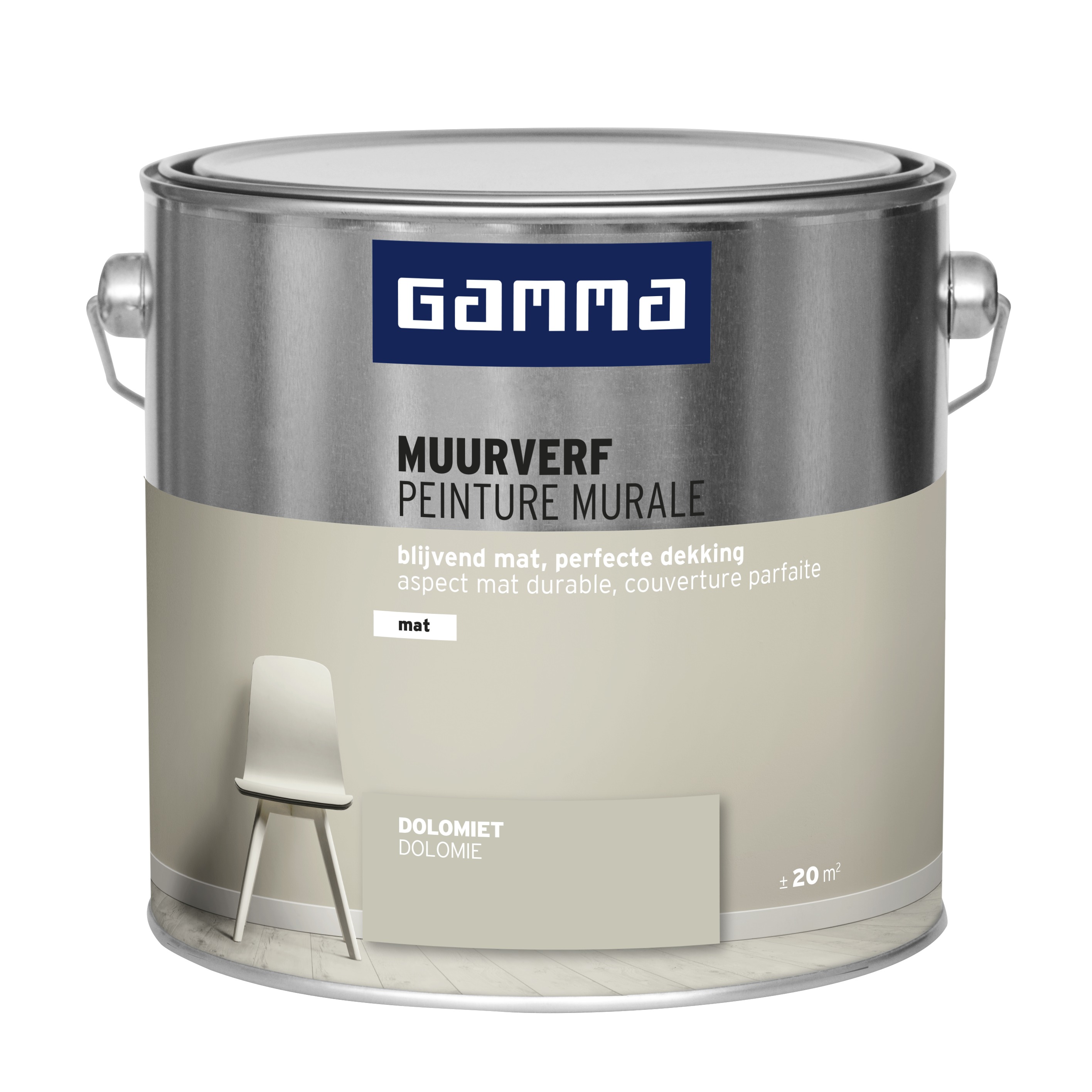Gamma Muurverf Dolomiet Mat 25 Liter gamma kopen in de aanbieding