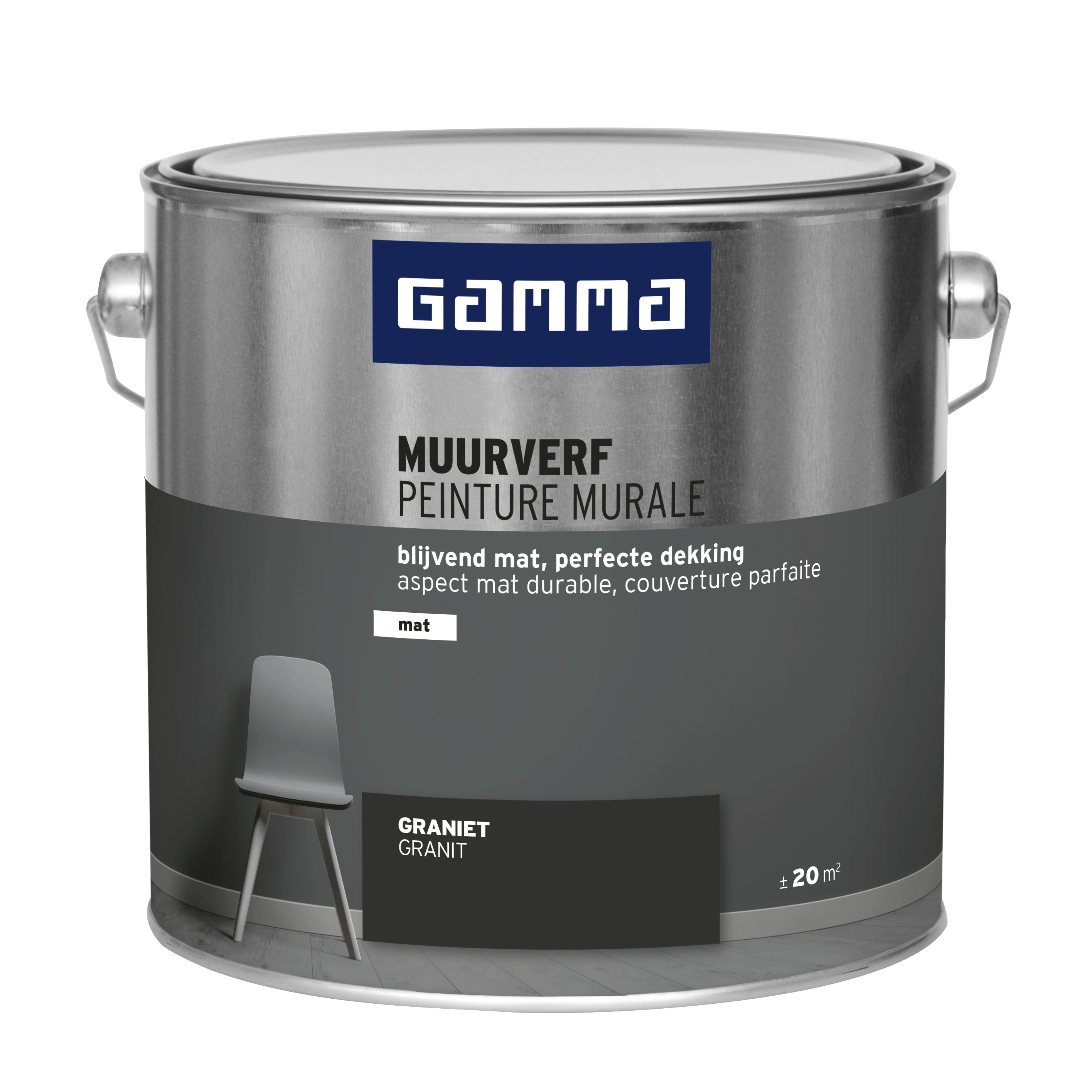 Gamma Muurverf Graniet Mat 25 Liter gamma kopen in de aanbieding
