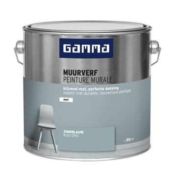 Ontbering manipuleren beheerder GAMMA | GAMMA muurverf zinkblauw mat 2,5 liter kopen? | muurverf-kleur