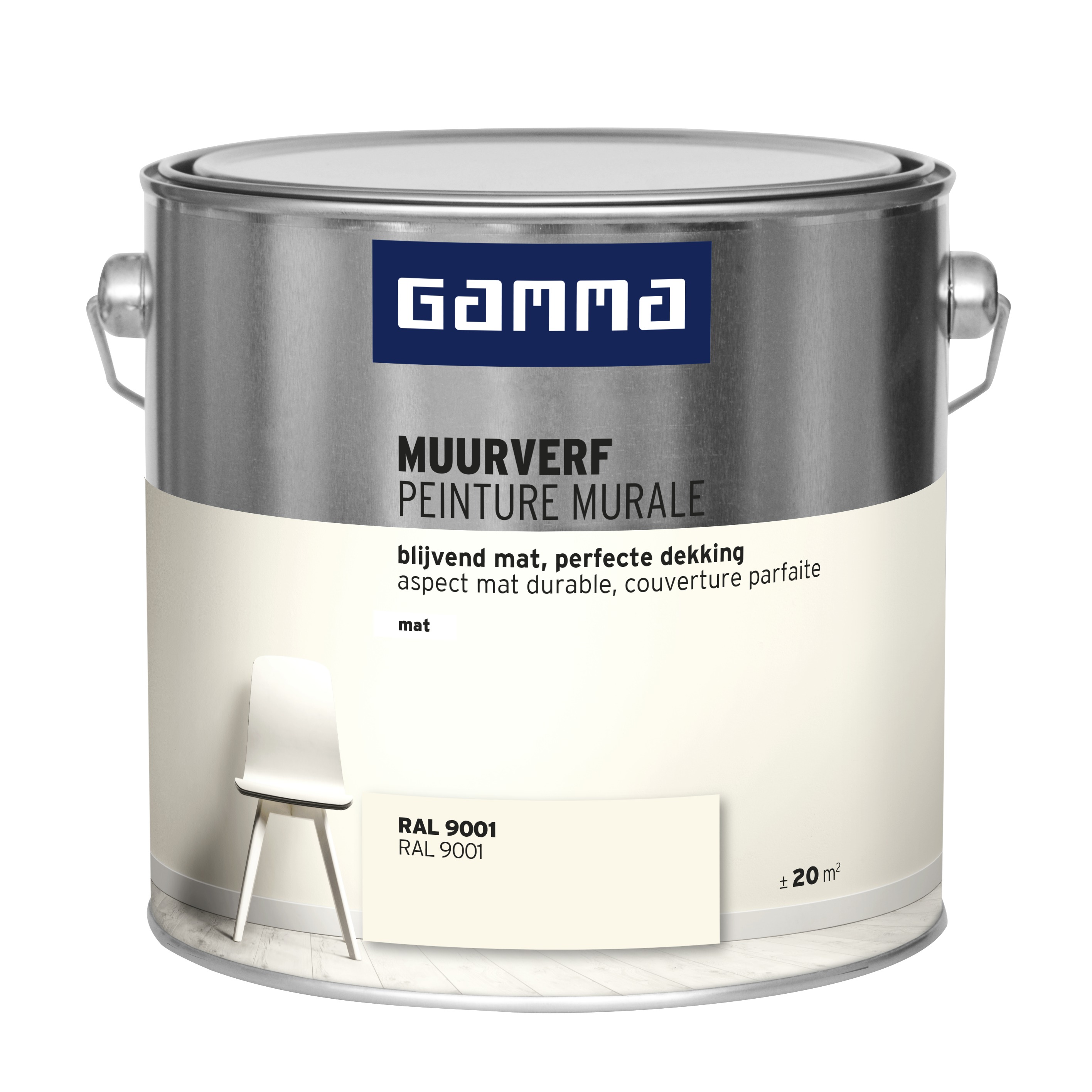 Gamma Muurverf Ral 9001 Mat 25 Liter gamma kopen in de aanbieding