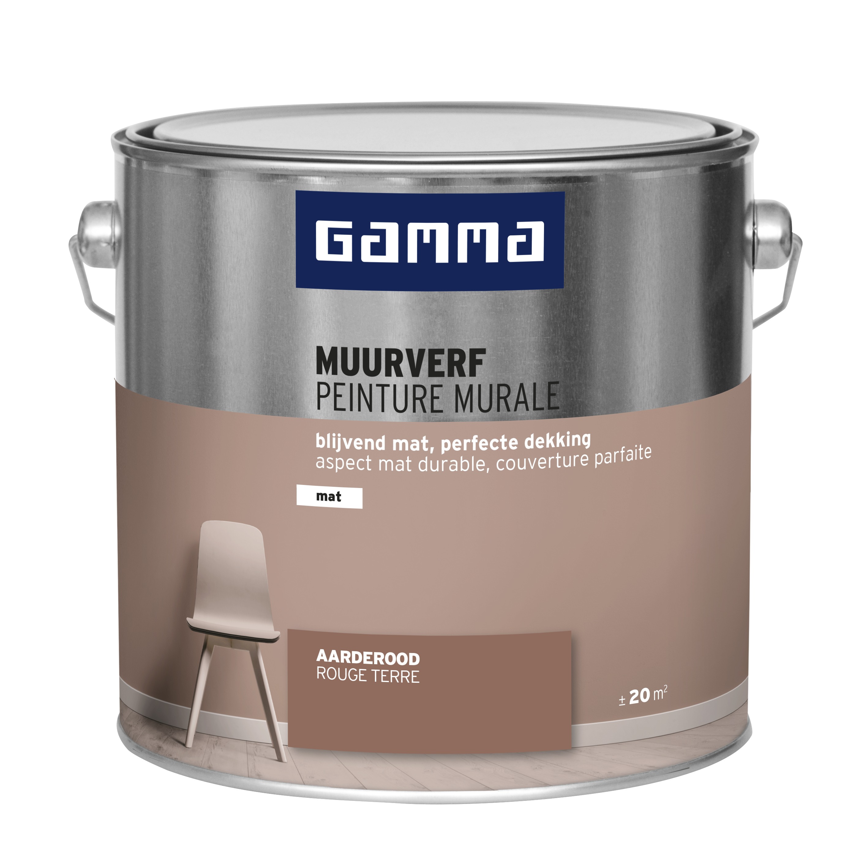 Gamma Muurverf Aarderood Mat 25 Liter gamma kopen in de aanbieding