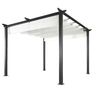 KESSER® Vouwpaviljoen, 6 x 3 m, feesttent met 6 afneembare zijwanden, tuintent, in hoogte verstelbaar en waterdicht, inclusief tas, grondanker, pop-up kliksysteem, partytent, UPF 50 , beige