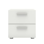 Nachtkast Pisa 2-lades wit