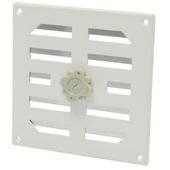 Sanivesk afsluitbaar schuifrooster aluminium wit 15,5x15,5 cm