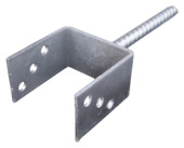 Paalhouder U-model Verzinkt 91x100 mm