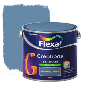 het doel Vleien Nauwgezet GAMMA | Flexa Creations muurverf blueberry dream extra mat 2,5 liter kopen?  | muurverf-kleur