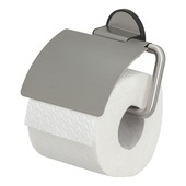 Tiger Tune toiletrolhouder met klep geborsteld RVS/mat zwart