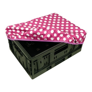 noot President Herstellen GAMMA | Dyto transportkrat overtrek roze met wit 40x30x17 cm kopen? 