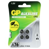 GP Alkaline knoopcelbatterij voor horloge 1,5V A76 4 stuks